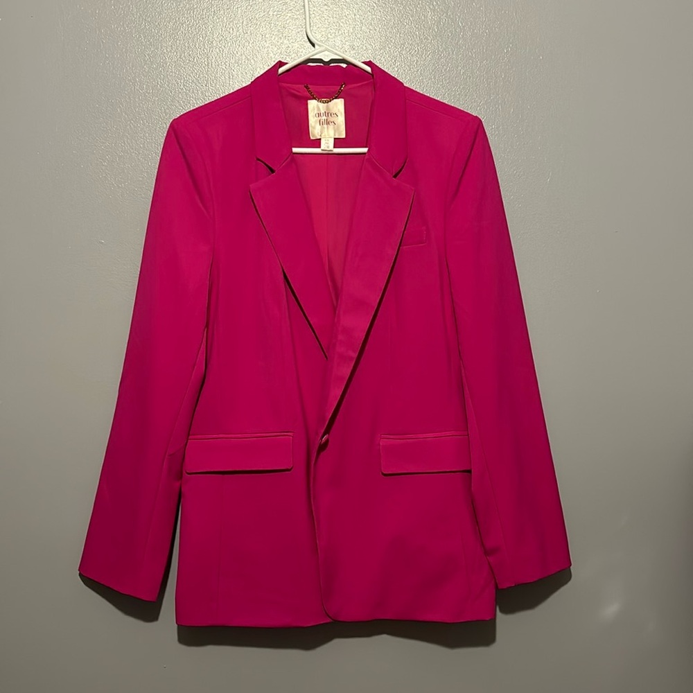 Women’s Pink Blazer Jacket Large
